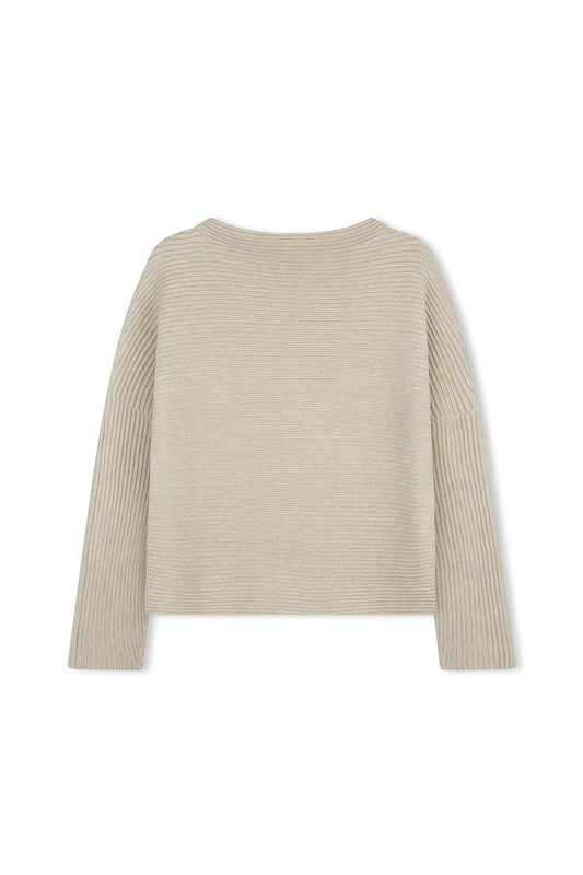 TEXTURED KNIT JUMPER - Natural