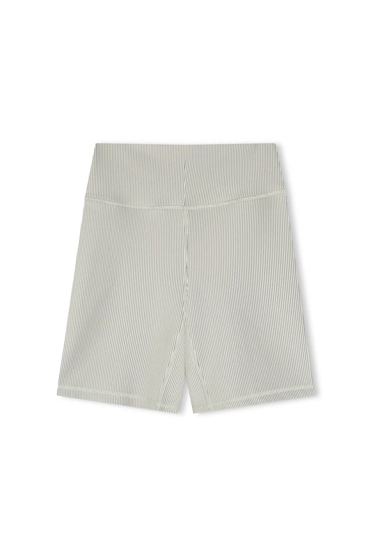 Stripe Rib 7 inch Bike Short - Coconut