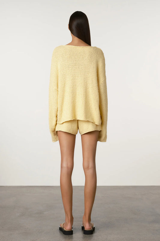 Butter Textured Knit Jumper-Butter