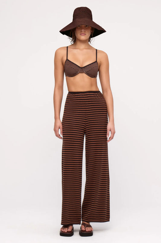 Knit Pant-Brown Stripe