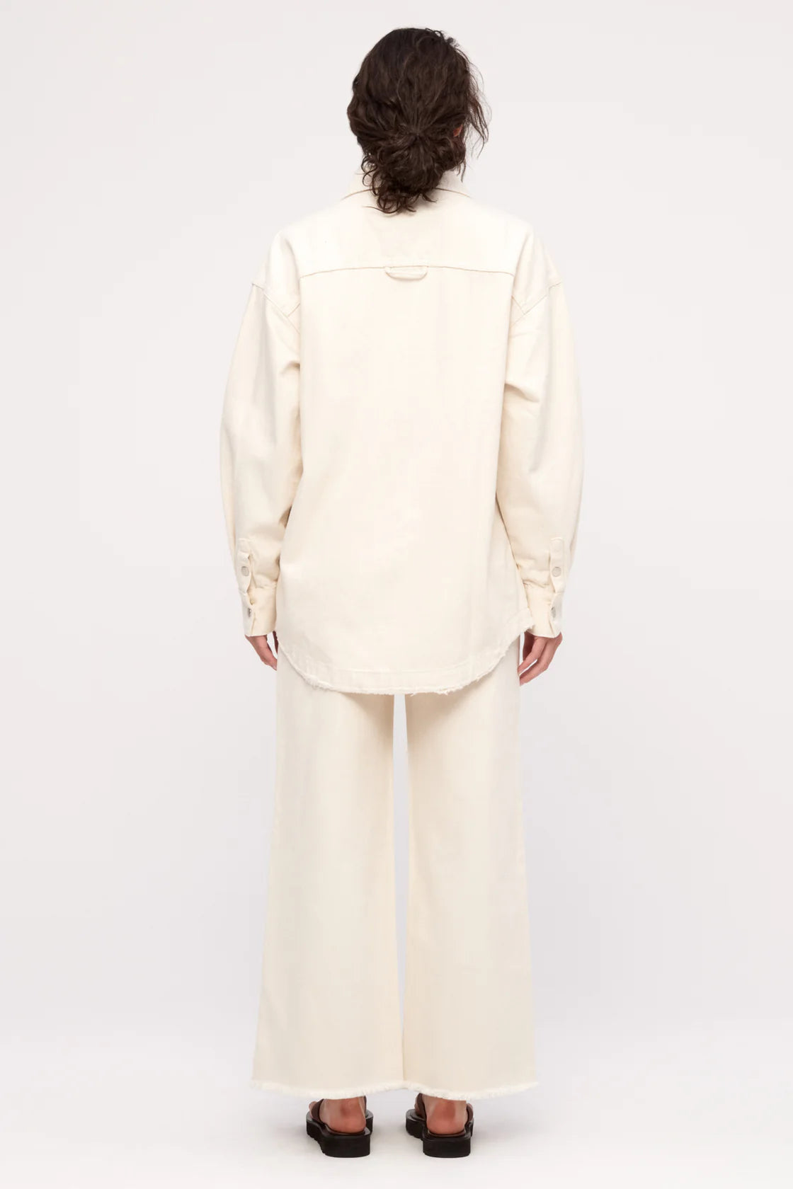 Organic Shirt Jacket-Coconut