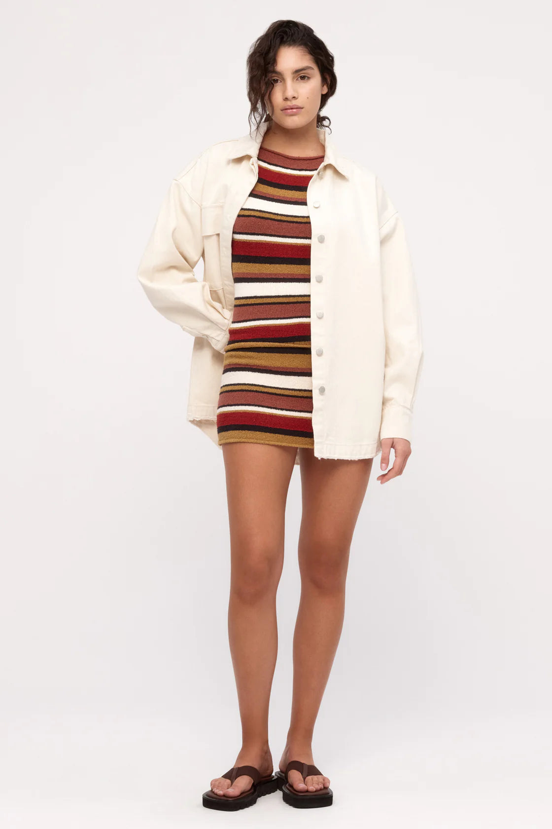 Organic Shirt Jacket-Coconut