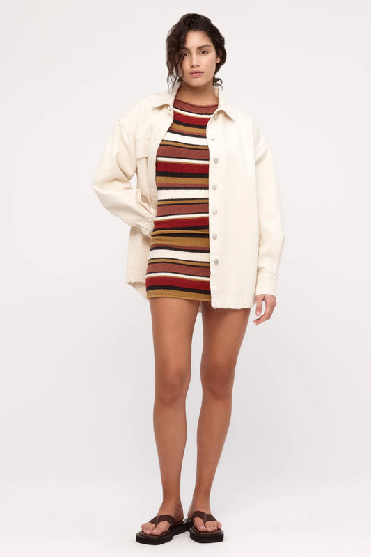 Organic Shirt Jacket-Coconut