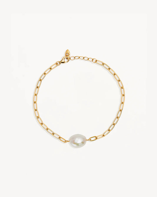 18k Gold Vermeil Breathe Pearl Bracelet