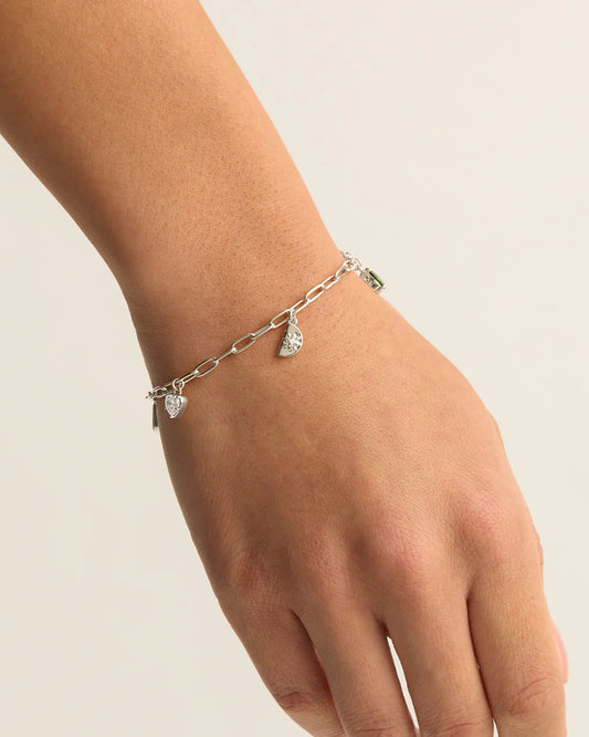 Sterling Silver Wanderlust Charm Bracelet