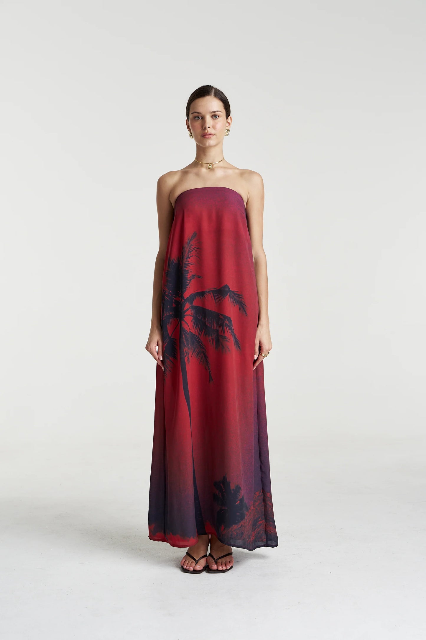 Strapless Maxi Dress-la Palma