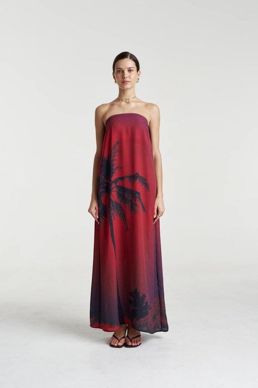 Strapless Maxi Dress-la Palma