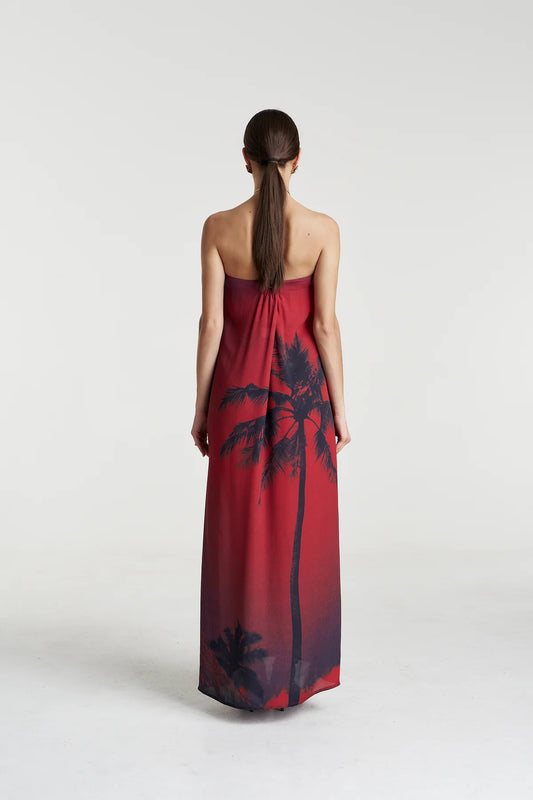 Strapless Maxi Dress-la Palma