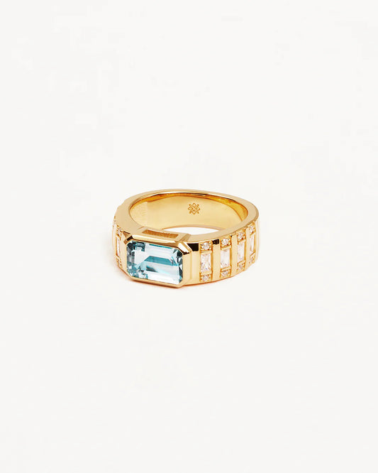 18k Gold Vermeil Calm Your Soul Topaz Ring