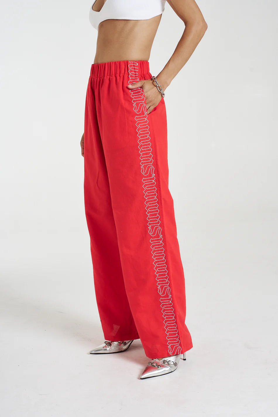 SIG LINEN PANT - SCARLET SUMMI