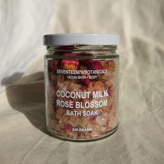 Coconut Milk Rose Blossom Bath Soak Jar
